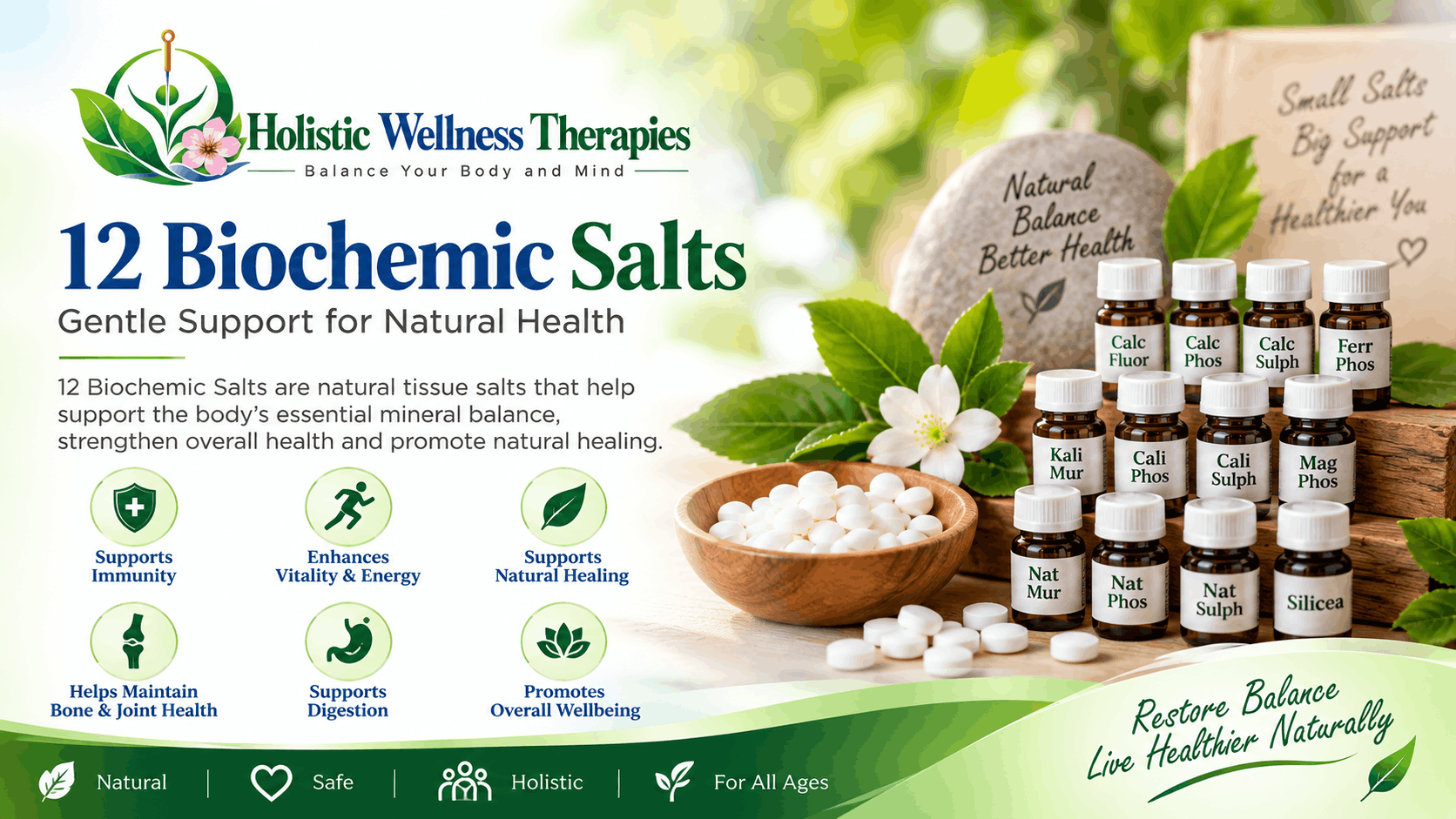 12 Biochemic Salts treatment at Holistic Wellness Therapies in Mumbai